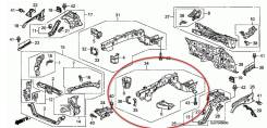 Лонжерон. Acura Legend Acura RL Honda Legend, KB1, KB2 Двигатели: J35A, J35A8, J37A, J37A2, J37A3