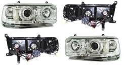Фара TOYOTA LAND CRUISER 90-98 цельная хром линза тюнинг комплект R+L
