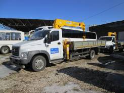 ГАЗ Газон Next. КМУ Газон NEXT (C41R33)+Soosan SCS334+борт сталь 5200*2350*400мм., 100 куб. см., 3 200 кг.
