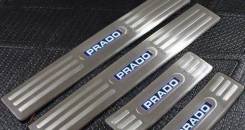 Накладка на порог. Toyota Land Cruiser Prado, GDJ150L, GRJ151, GDJ150W, GRJ150, GDJ151W, GRJ150L, TRJ150, KDJ150L, GRJ150W, GRJ151W, TRJ150W. Под зака...