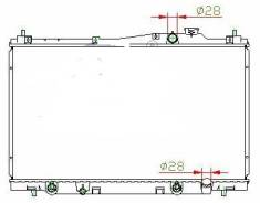 Радиатор охлаждения двигателя. Honda Stream, LA-RN2, LA-RN1, UA-RN1, ABA-RN2, CBA-RN1