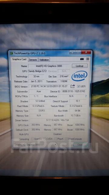 Acer Aspire V5-171. 11.6", 1,5����, ��� 4 ��, ���� 60���, WiFi: 1, Bluetooth: 1, ����������� �� 2��. ����