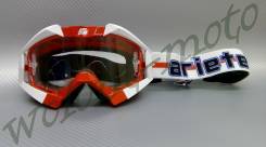 Маска кроссовая Красно белый Ariete MX GOGGLES RIDING CROWS ATHLETE UNION JACK 13950-TUK
