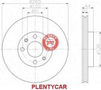 Диск тормозной. Nissan Primera Camino Nissan Bluebird Nissan Sunny Nissan Primera Двигатель QG18DD