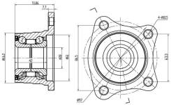 Подшипник задней ступицы Corolla/Sprinter /Levin/Carib 2WD 91-00/ED/EXIV/Celica ST202 Curren ST20# ST-42409-19015 ST4240919015