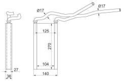 Радиатор отопителя салона TOYOTA MARK II #X11#/ALTEZZA/VEROSSA/LEXUS IS200 00-04 ST-TY15-395-0