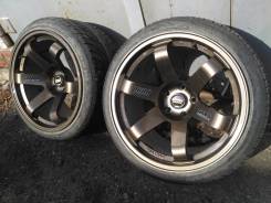 Мега дип RAYS TE37 SL R18 11J ET+10 5х114,3 на хорошем лете 255 35. 11.0x18 5x114.30 ET10 ЦО 73,1 мм.
