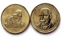 Танзания 200 шиллингов 1998 (иностранные монеты)