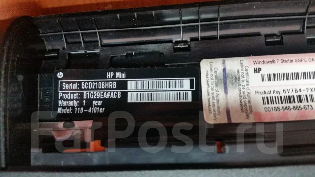 HP Mini 110-4101er. 10.1", 1 600����, ��� 1024 ��, ���� 320���, WiFi: 1, ����������� �� 2��. ����