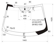 Стекло лобовое. Mitsubishi Lancer X Mitsubishi Lancer, CY3A, CY, CY1A
