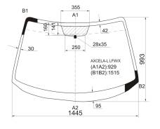 Стекло лобовое. Mazda Mazda3, BK
