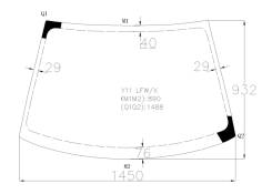 Стекло лобовое. Nissan AD, VGY11, WHY11, WHNY11, VY11, WPY11, VENY11, WFY11, VFY11, VHNY11, VEY11, WRY11 Nissan Wingroad, VGY11, VFY11, WRY11, VY11, W...