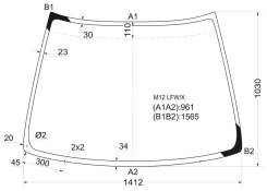 Стекло лобовое. Nissan Prairie, PNM12, PM12, RNM12, RM12 Nissan Liberty, PNM12, RM12, PM12, RNM12 Двигатели: SR20DET, QR20DE, SR20DE