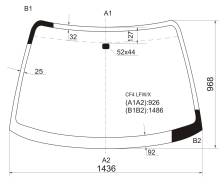 Стекло лобовое. Honda Torneo, CF4, CF3, CF5 Honda Accord, CF5, CF4, CF7, CF6, CF3, CF2 Двигатели: H22A7, 20T2N, F23Z5, F20B6, F18B2, F18B4, D16B7, D16...