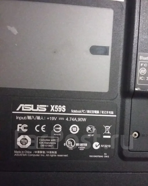 Asus X59SL. WiFi: 1, Bluetooth: 1 ����