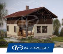 M-fresh Tomas-зеркальный (Каркасный дом с мансардой). 100-200 кв. м., 2 этажа, 5 комнат, каркас
