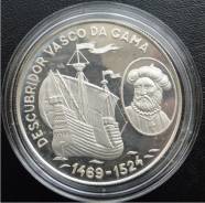 1000 добра.1990г. Сан-Томе и Принсипи. Парусник/Васко да Гама. Аg. Proof.