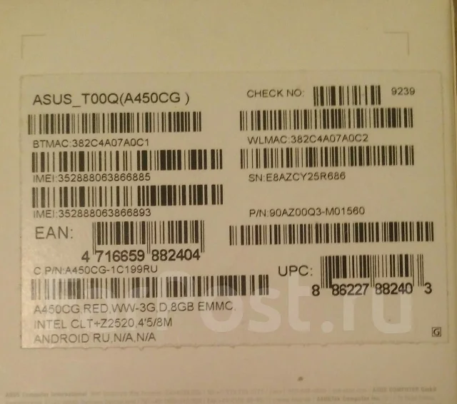Asus ZenFone 4 a450cg. �/� ����