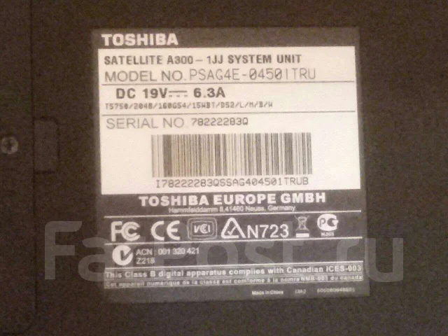 Toshiba Satellite A300-1JJ. 15.4", ��� 2048 ��, WiFi: 1, Bluetooth: 1 ����