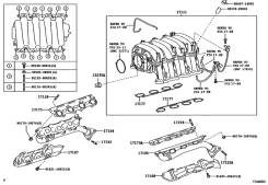 Коллектор выпускной. Toyota: GS300, Land Cruiser Cygnus, Tundra, GS30, GS350, 4Runner, Land Cruiser, Sequoia, Crown / Majesta, Crown, GX470, Aristo, C...