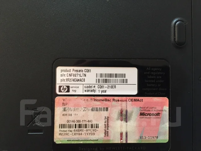 Compaq Presario CQ61. 15.4", ��� 4 ��, WiFi: 1 ����