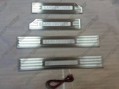 Накладка на порог. Toyota Land Cruiser, UZJ200W, J200, VDJ200, URJ202W, GRJ200, URJ200, URJ202, UZJ200. Под заказ