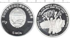 Корея 5 ВОН 2002 г Чемпионат мира по футболу Серебро 999 ПРУФ