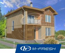 M-fresh Man (Посмотрите проект компактного 2-этажного дома). 100-200 кв. м., 2 этажа, 4 комнаты, бетон