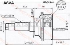 Шрус подвески. Mazda Ford Telstar II, GF8PF, GFERF, GFEPF, GFFPF Mazda Training Car, GF8P Mazda Ford Telstar, GWFWF, GWEWF, GW5RF, GWERF, GW8WF Mazda...