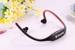 Спортивные bluetooth наушники-плеер (чёрно-красные)