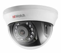 Hikvision HiWatch DS-T101 1Мп внутренняя купольная HD-TVI камера. Менее 4-х Мп, с объективом