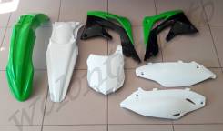 Комплект пластика Polisport KAWASAKI KX450F 2013-15 ЗЕЛЕНО-БЕЛЫЙ 90545