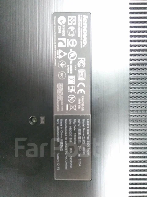 Lenovo IdeaPad S500 Touch. 15.6", 1,8����, ��� 4 ��, ���� 500���, WiFi: 1, Bluetooth: 1, ����������� �� 6��. ����
