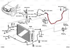 Трубка кондиционера. Toyota Harrier, GSU35, GSU36, MCU36W, GSU31, GSU30, MCU31, MCU30, MCU35, MCU36, ACU30, ACU35 Двигатели: 2AZFE, 2GRFE, 1MZFE