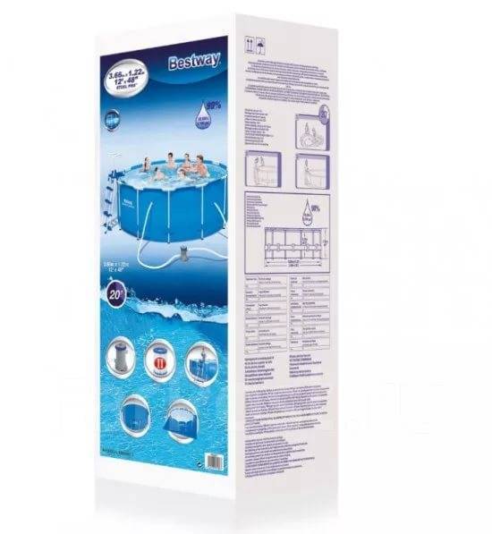 Каркасный бассейн 56420 BestWay 366х122 Доставка ПО России, новый, в ...