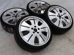 Хром Диски Hyperion на лете Hankook 215x35x19. 7.5x19 5x114.30 ET42 ЦО 73,1 мм.