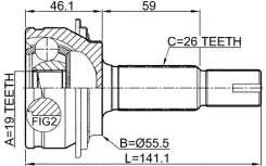 ������ ���� ������� 19�55,6�26 (������) 43460-59575, 43460-59775, 0110KSP90Z19 ����