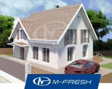 M-fresh Adrenaline! (Проект современного красивого дома с мансардой! ). 200-300 кв. м., 1 этаж, 4 комнаты, бетон