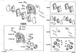 Направляющая суппорта. Toyota: Corolla, Mark II Wagon Qualis, Camry Gracia, Windom, Vista Ardeo, Vista, Camry, Wish, Opa, Kluger V, Highlander, Caldin...
