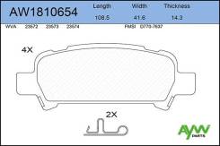 Колодка тормозная дисковая. Subaru Legacy, BHC, BHE, BEE, BG5, BH5, BE5, BD5, BH9, BE9 Subaru Forester, SF5, SG5, SF9 Subaru Impreza, GGA, GD9, GC8, G...