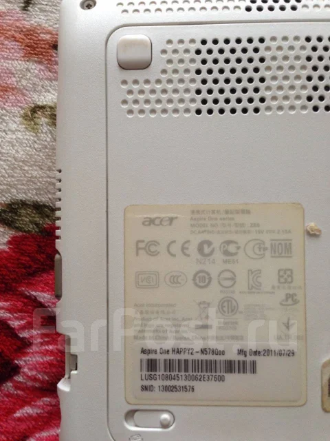 Acer Aspire One Happy2-N578Qoo. 10.1", WiFi: 1, Bluetooth: 1 ����