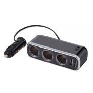 Разветвитель прикуривателя с USB зарядкой и подсветкой S3 USB 4.8A Napolex Fizz992