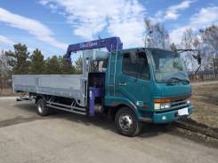 Mitsubishi Fuso. , 97гв, борт 6тонн-6.2м, кран 3тонны, 8 200 куб. см., 6 000 кг., 10 м.