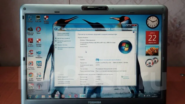 Toshiba Satellite A300. 15", 2����, ��� 2048 ��, ���� 320���, WiFi: 1, ����������� �� 2��. ����