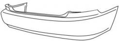 Бампер задний Honda Accord CD (94-97). Honda Accord, CD3, CD5, CD4, CD7, CD6, CD8