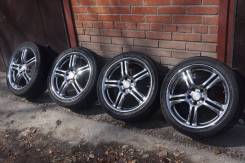 Хромированные диски Bridgestone Sicurezza SS5 + шины 2014. 7.5x18 5x114.30 ET42