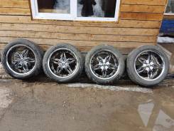 Продам шикарные колеса хром на 22 на жирной летней резине. x22 6x139.70