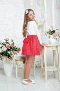 Юбка для девочки коралловый цвет