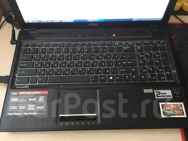MSI GE60 2PL Apache. 15.4", 2,9����, ��� 8 ��, ���� 1���, Bluetooth: 1, ����������� �� 1��. ����
