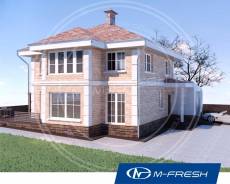 M-fresh Majesta (Проект 2-этажного жилого дома с эркером! ). 200-300 кв. м., 2 этажа, 5 комнат, бетон